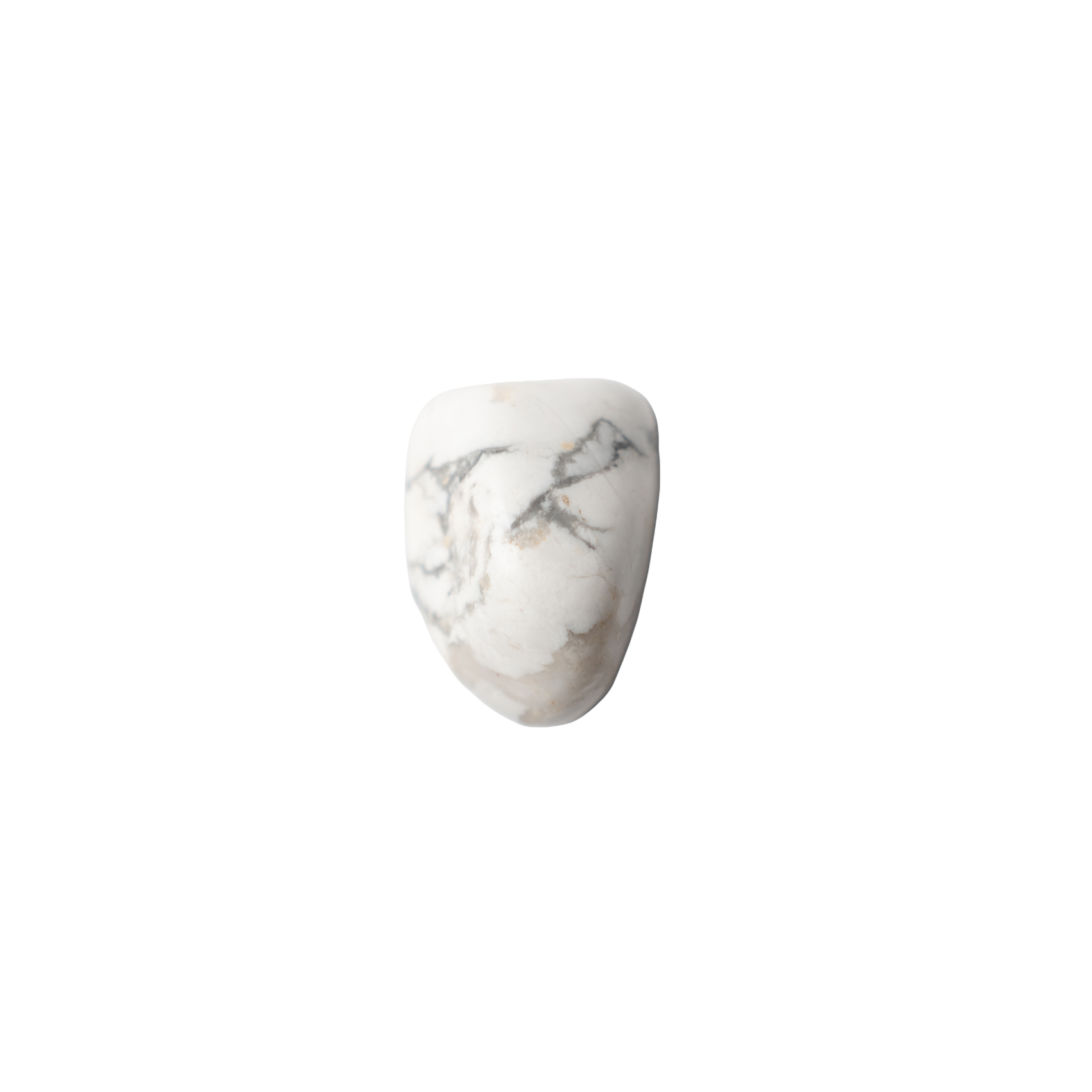 Large tumble stone – Howlite (White)