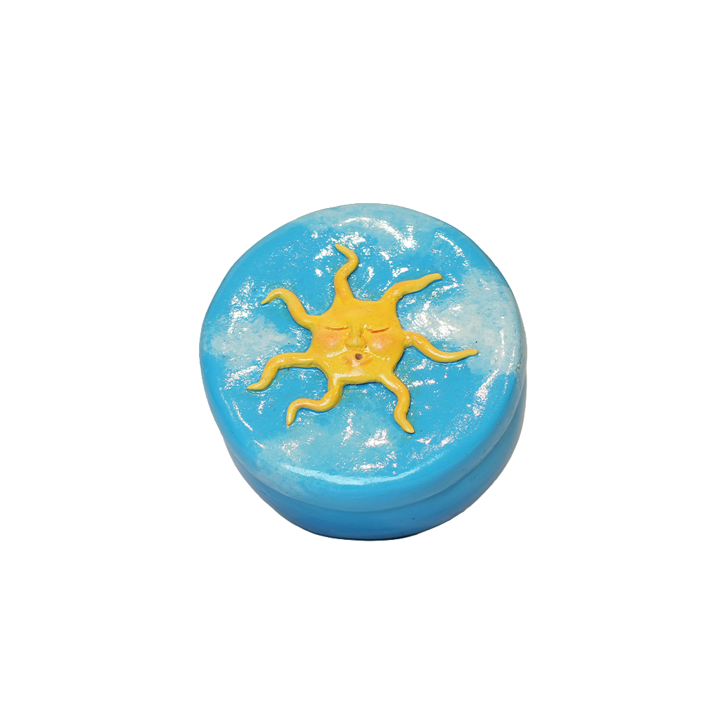 Handmade Keepsake Jar - Sun & Incense holder