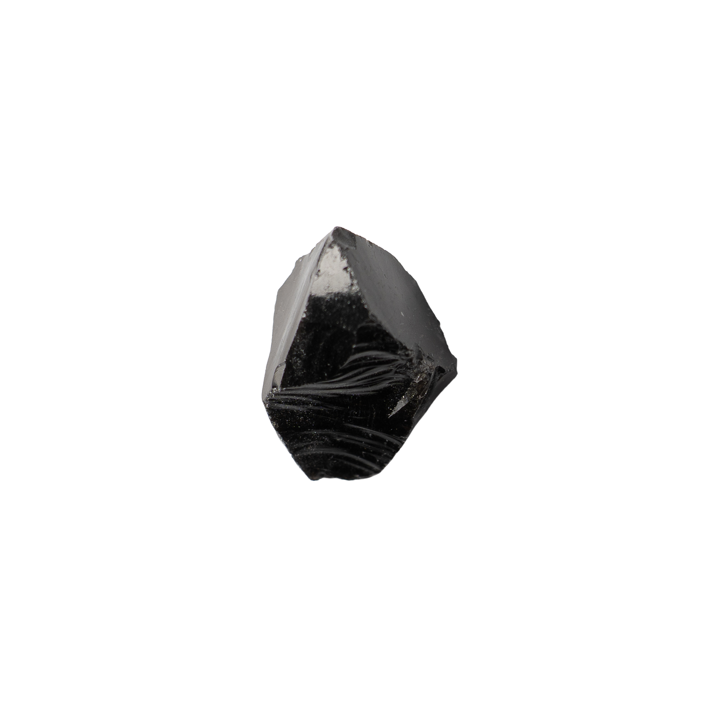 Black obsidian raw crystal