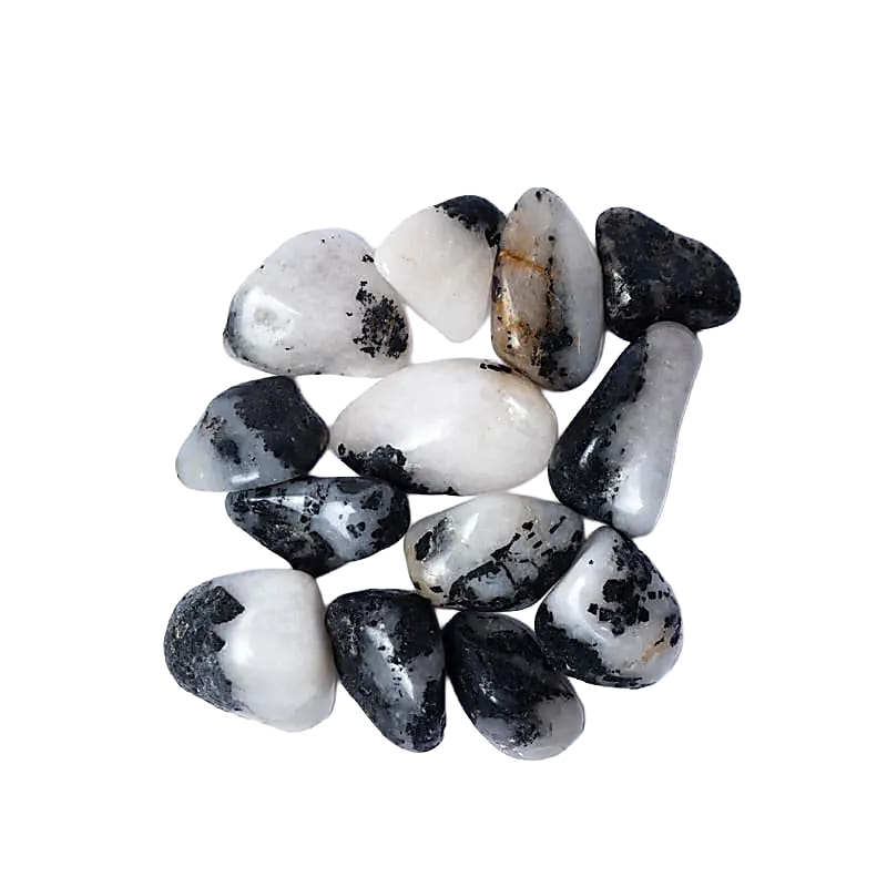 Tourmaline quartz A quality tumbled stone