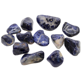Medium African tumble stone – Sodalite (Pure blue)