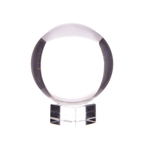 Crystal ball on stand