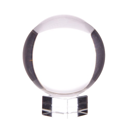 Crystal ball on stand