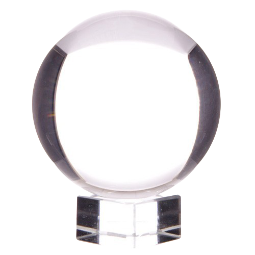 Crystal ball on stand