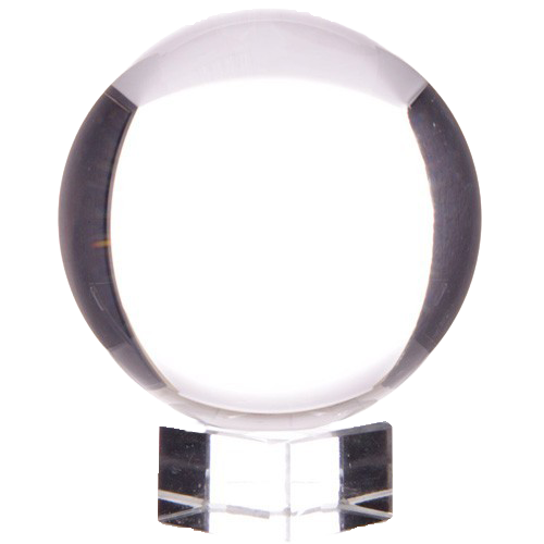 Crystal ball on stand