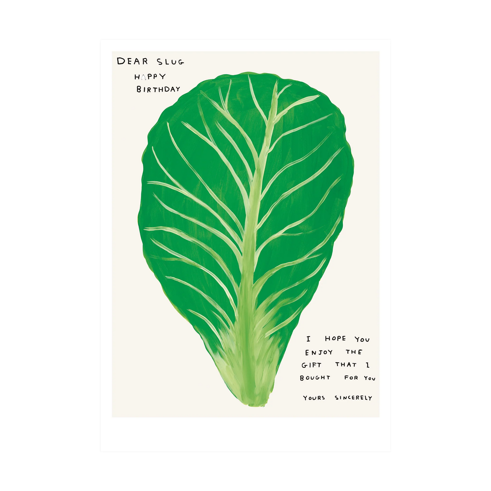 Dear Slug, Happy Birthday Postcard