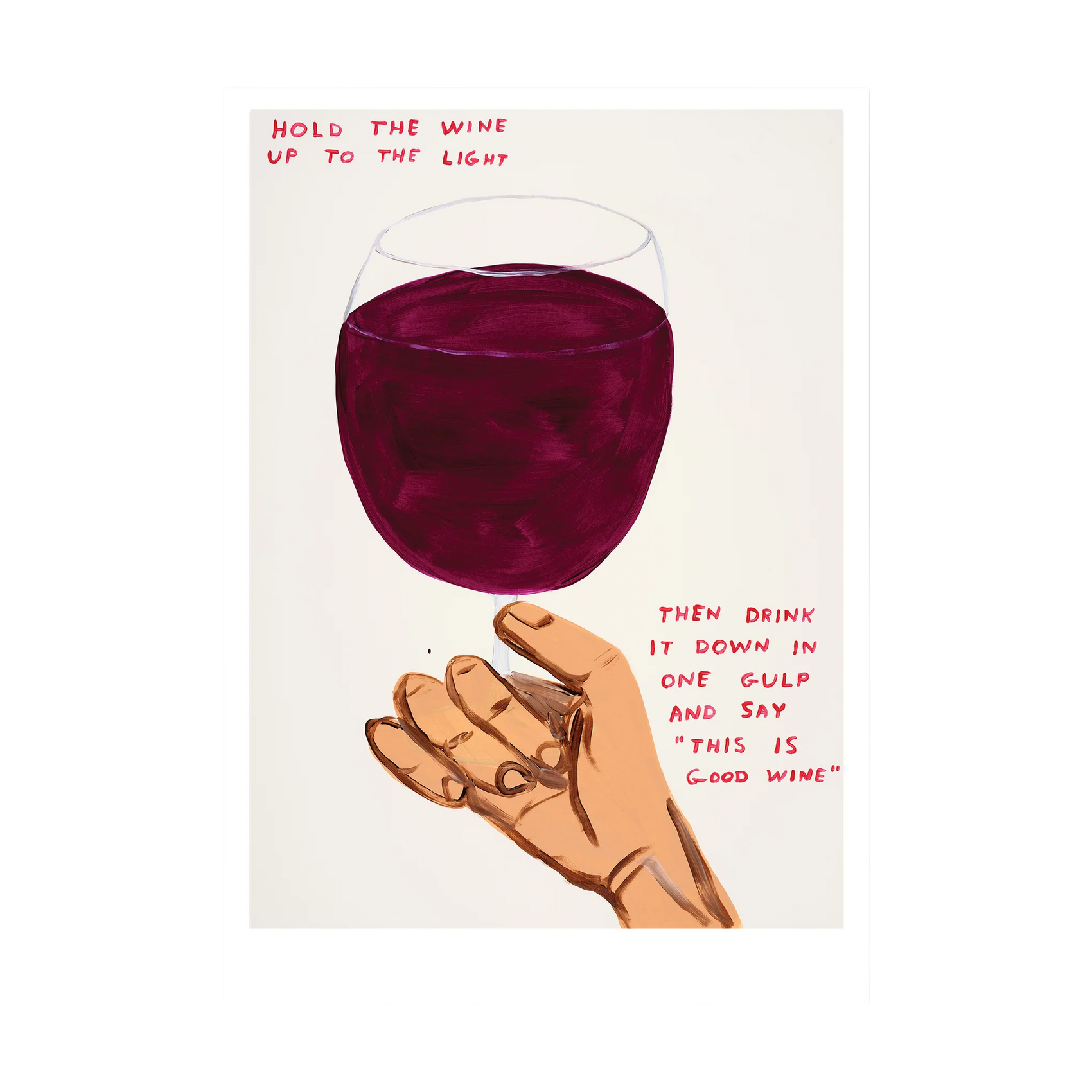 Hold The Wine Up To The Light Postcard