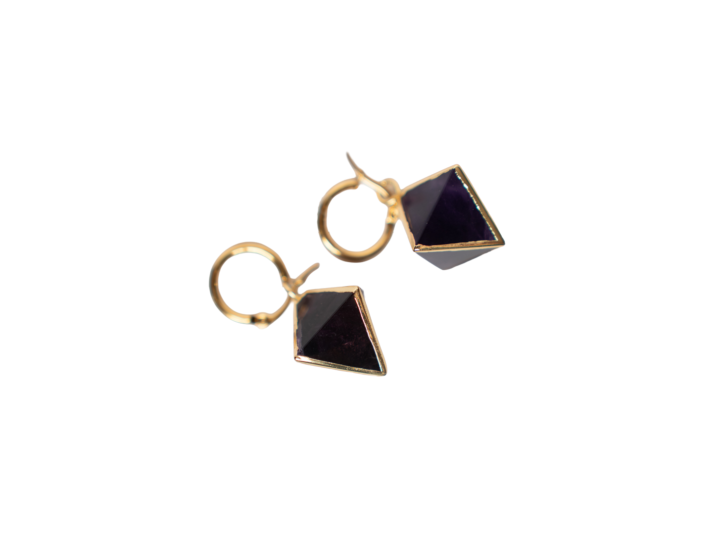 Amethyst Prism Earrings