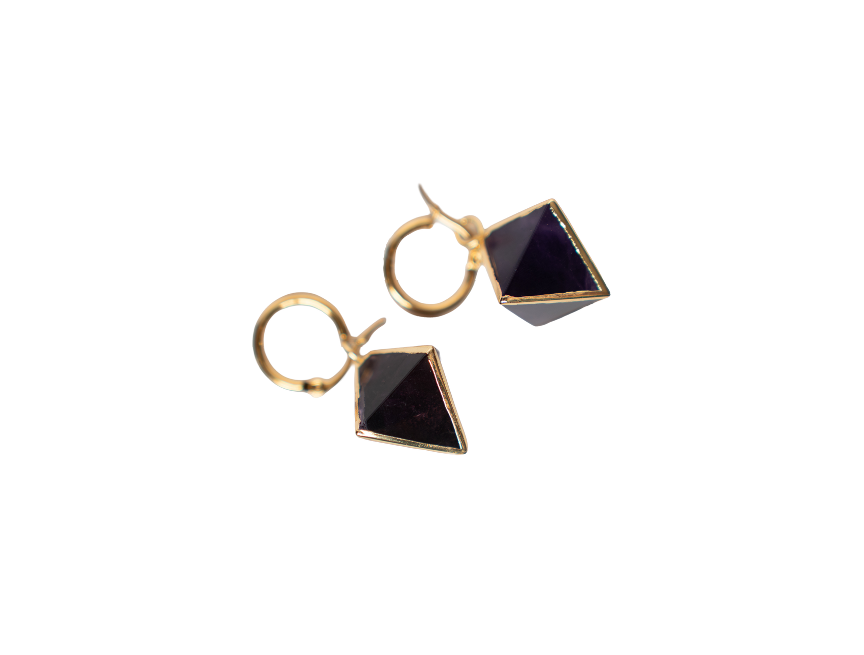 Amethyst Prism Earrings