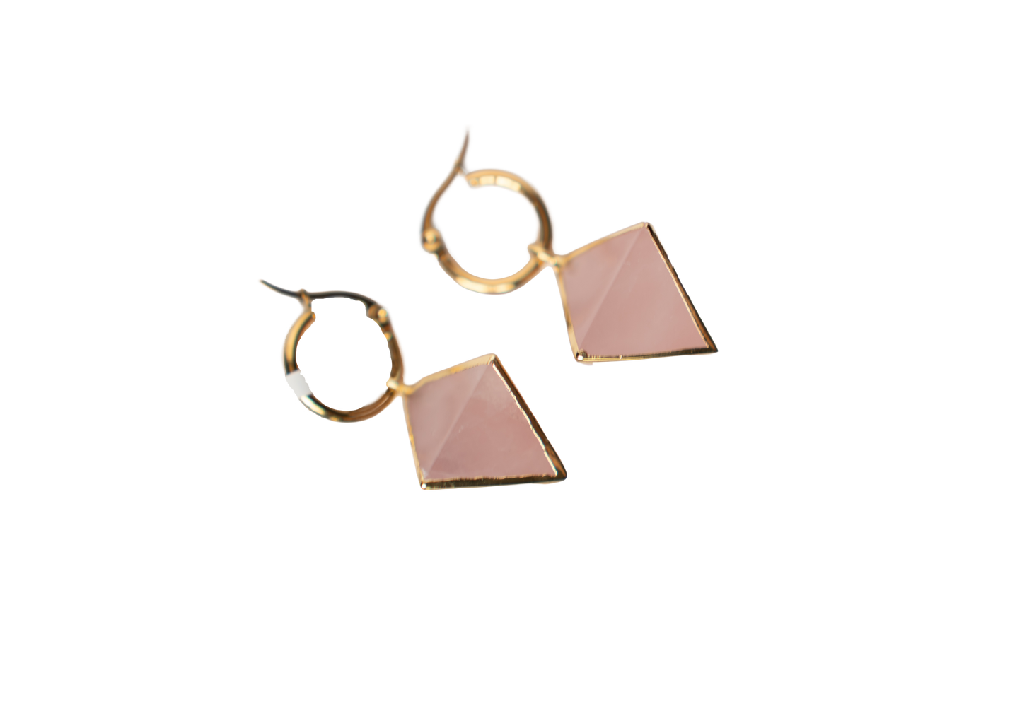 Rose Quartz Prism Earrings