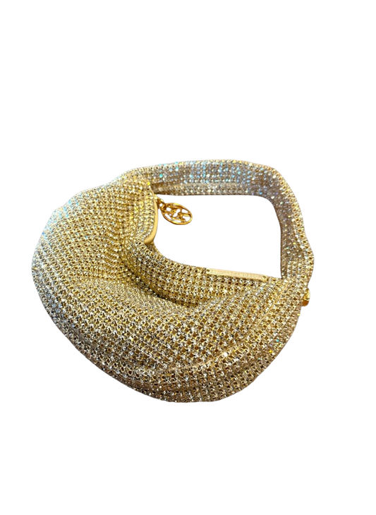 Elle Handbag Rhinestone - Champagne Gold