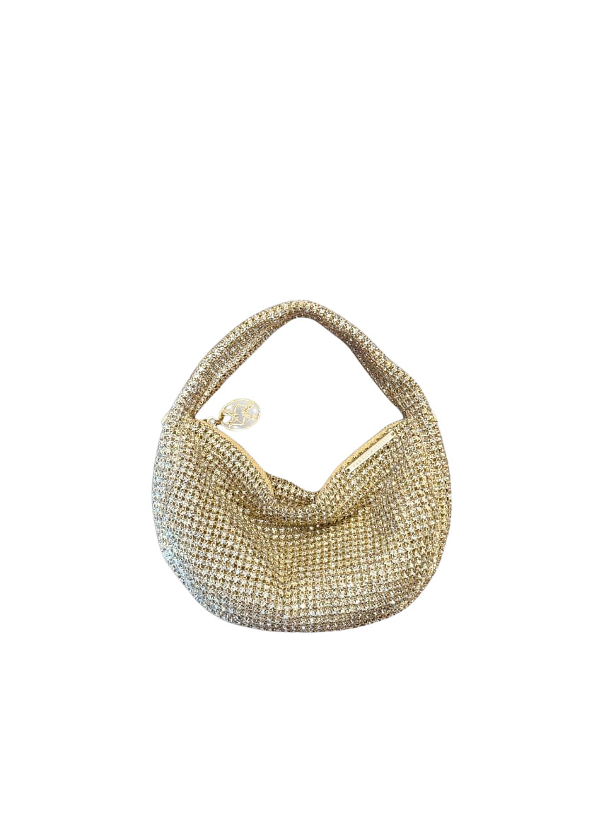 Elle Handbag Rhinestone - Champagne Gold
