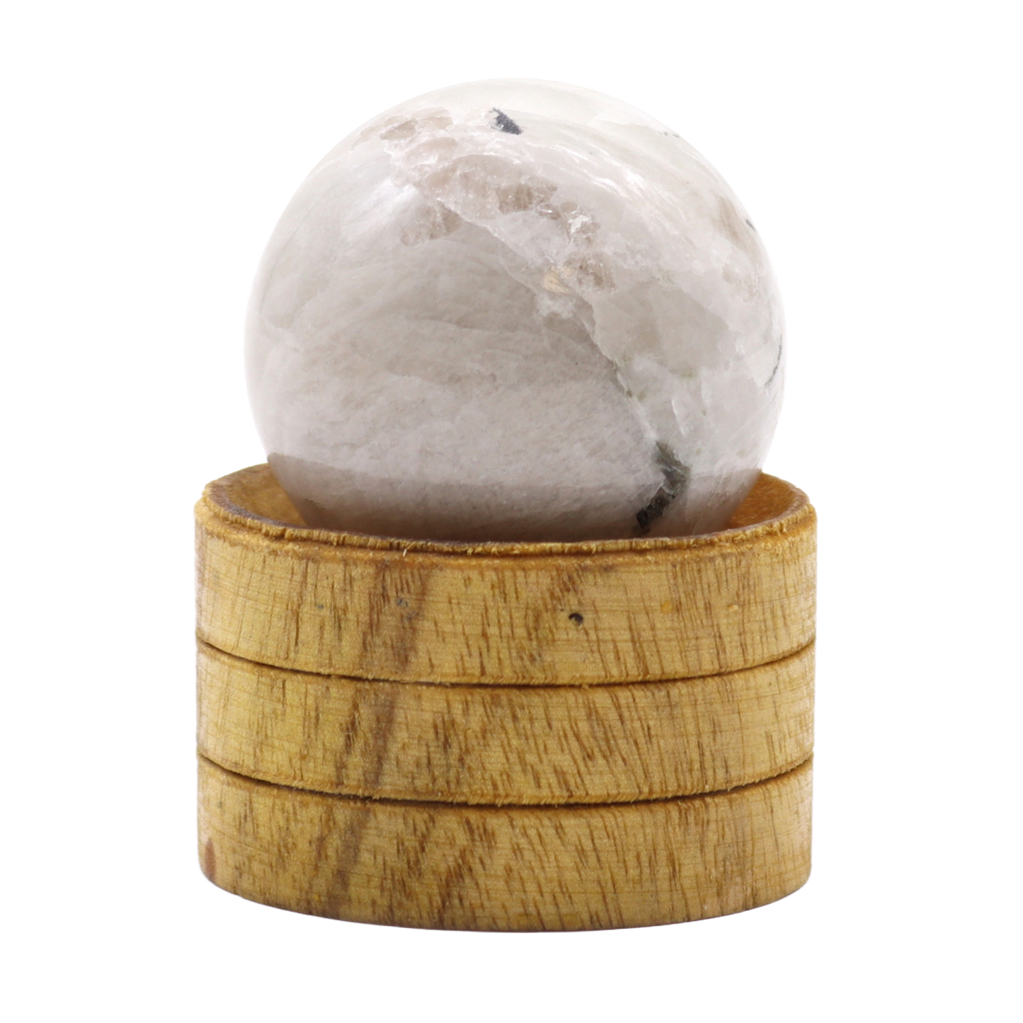 Crystal sphere – Indian moonstone with stand