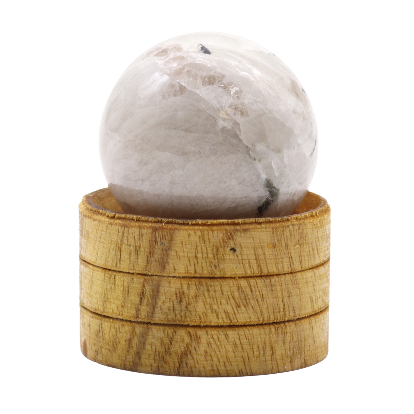 Crystal sphere – Indian moonstone with stand