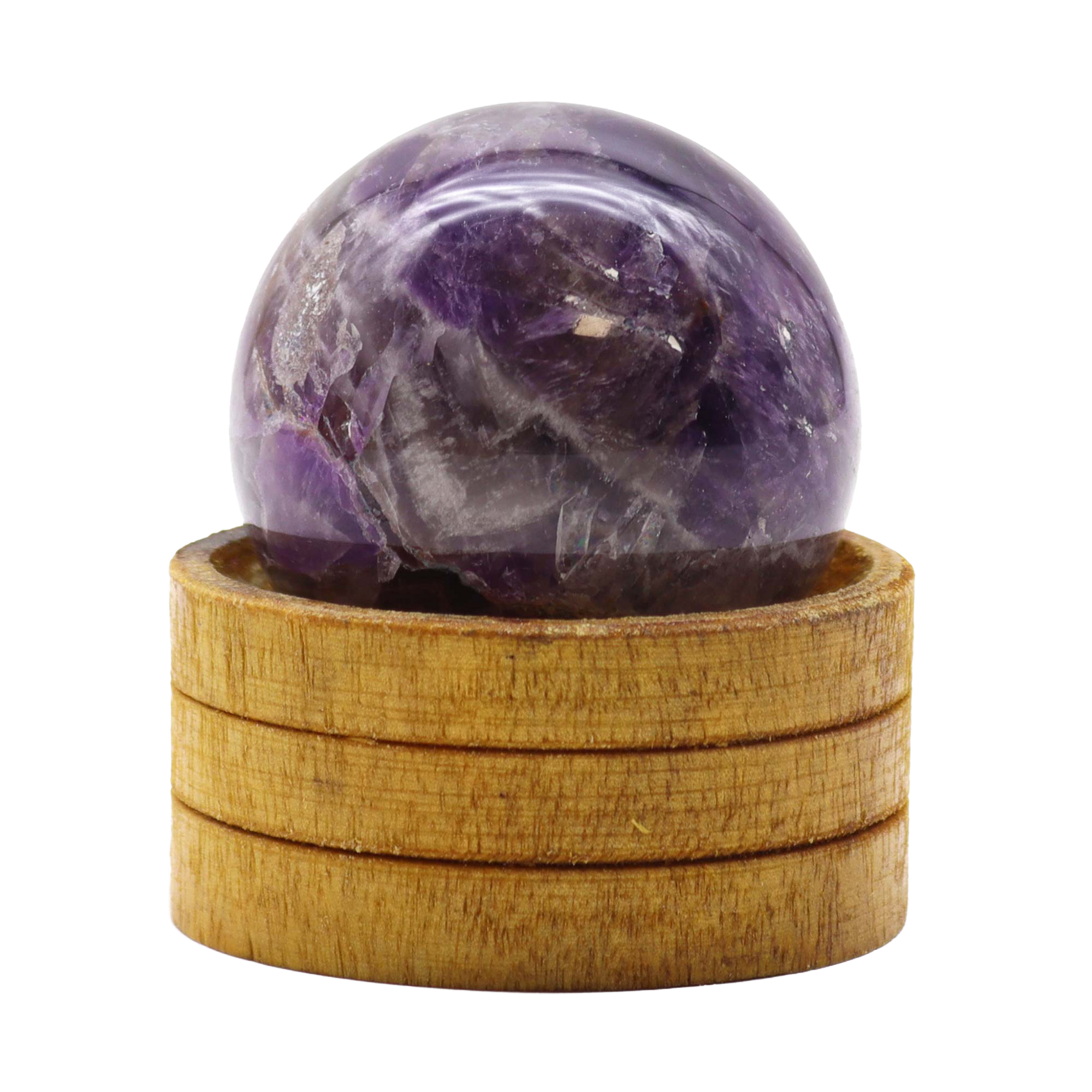 Crystal sphere – African amethyst with stand