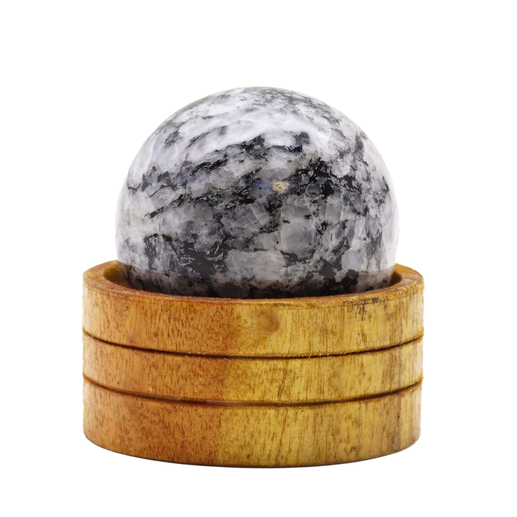 Crystal sphere – Indian moonstone with stand