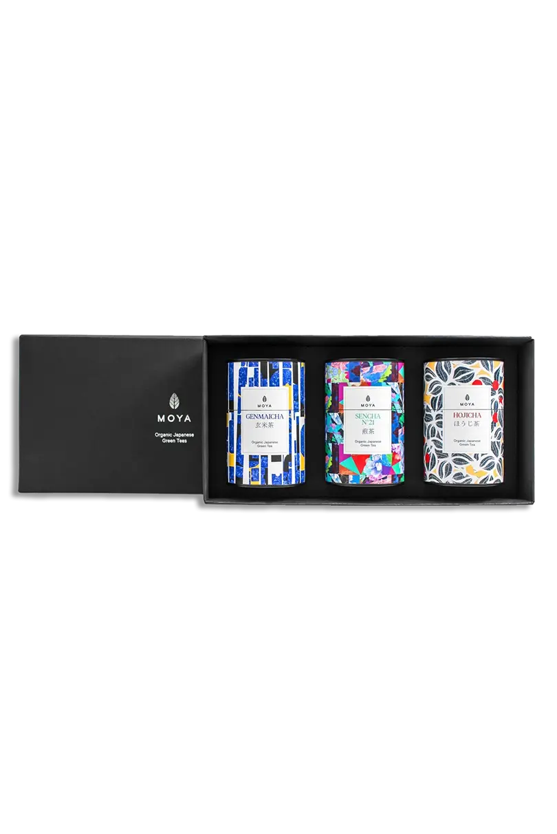 Moya 3 Leaf Teas Set (Sencha + Genmaicha + Hojicha)