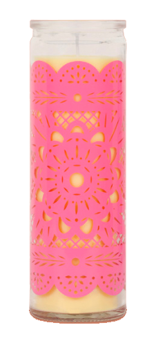 Candle in Glass Papel Picardo Flor