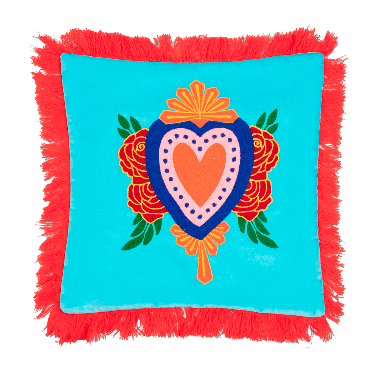 Cushion Milagro Heart Fringes