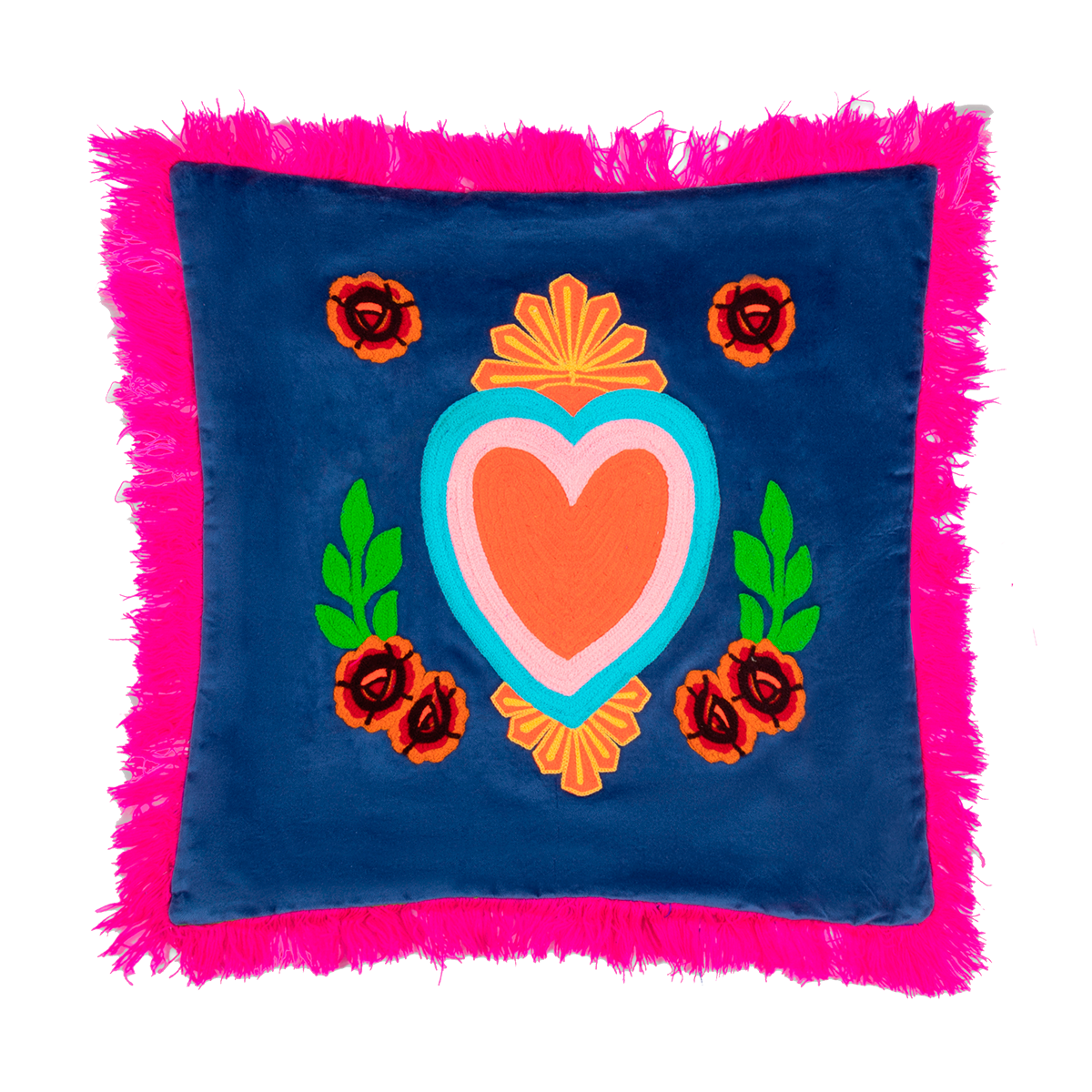 Cushion Milagro Heart Fringes