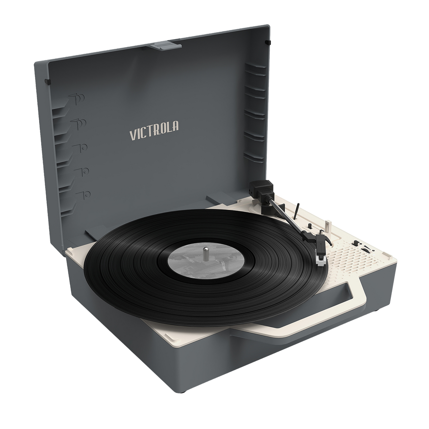 Victrola VSC-725SB-GRA-INT Re-Spin Sustainable BT Suitcase Player – Black