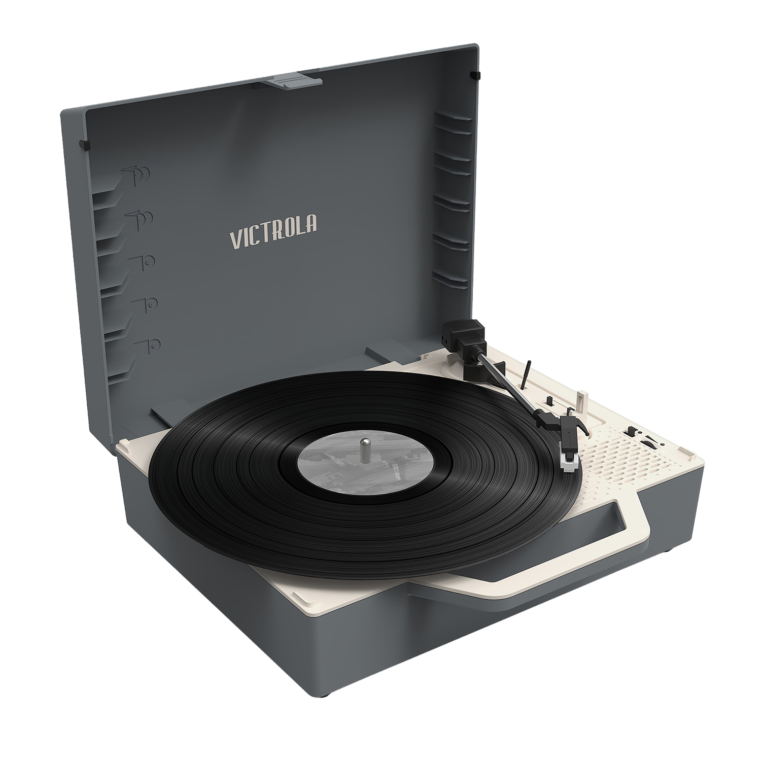 Victrola VSC-725SB-GRA-INT Re-Spin Sustainable BT Suitcase Player – Black