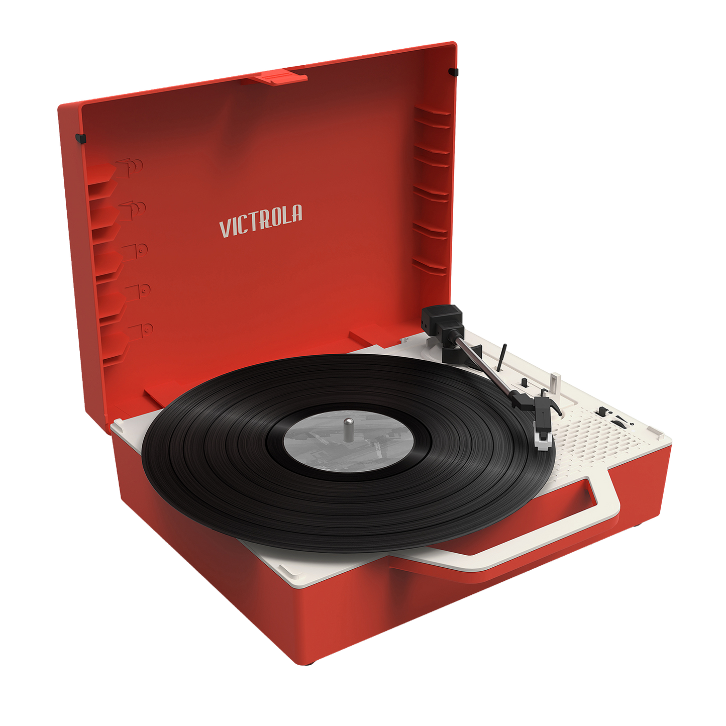 Victrola VSC-725SB-POS-INT Re-Spin Sustainable BT Suitcase Player – Red