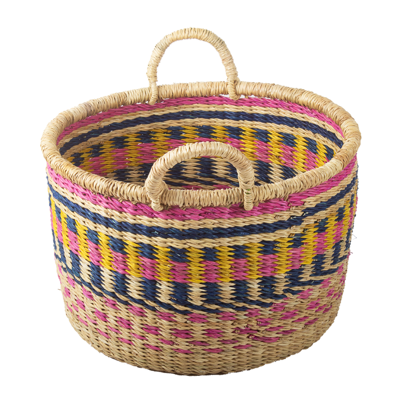 Basket round yellow