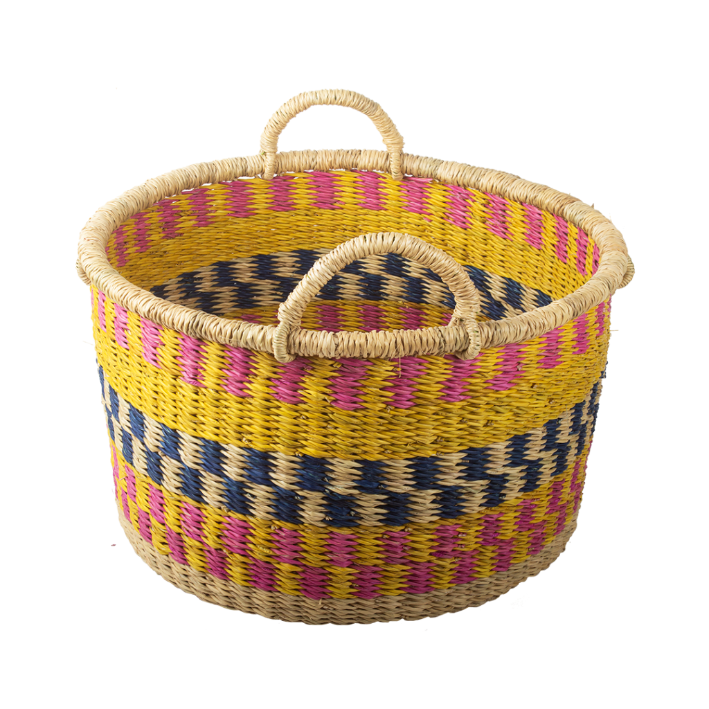Basket round yellow