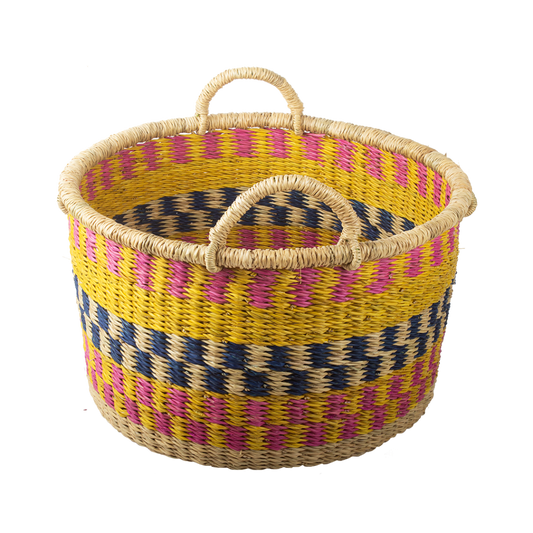 Basket round yellow