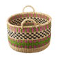 Basket round green pink
