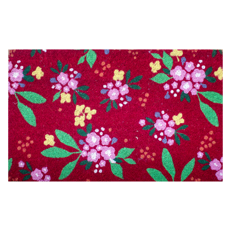 Doormat Flores pink