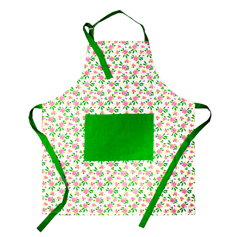 Apron flowers green