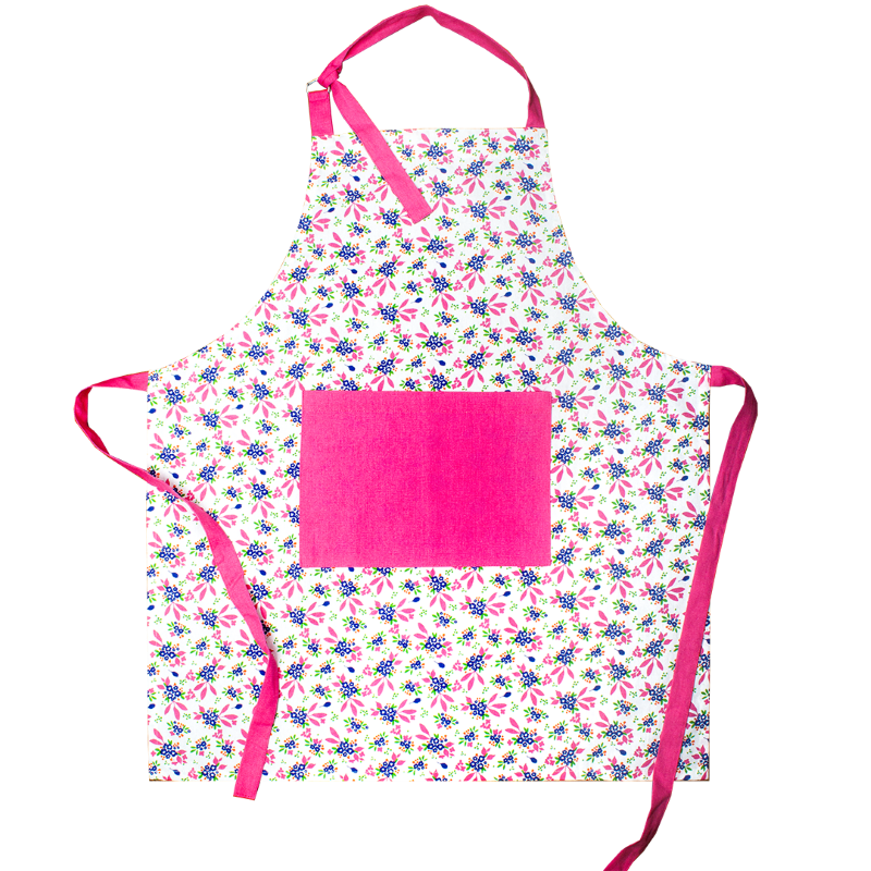 Apron flowers blue