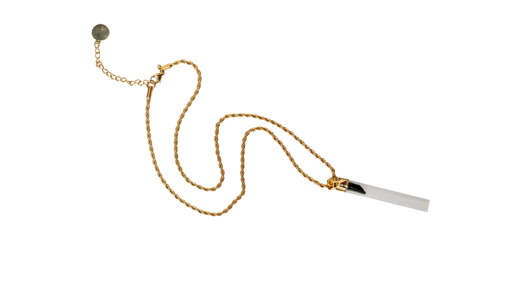 Selenite Black Tourmaline Necklace