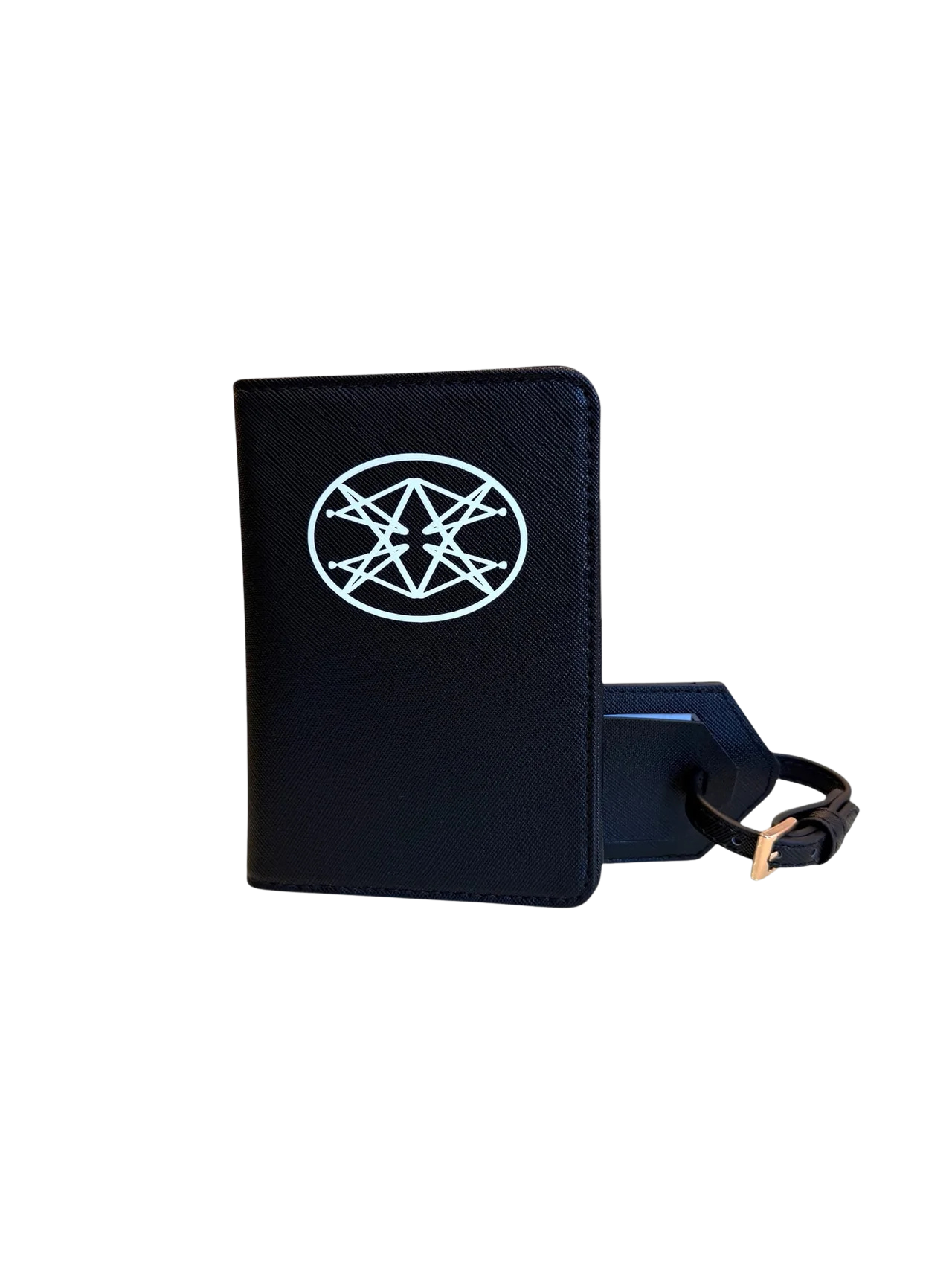 Passport Cover and Luggage Tag Black