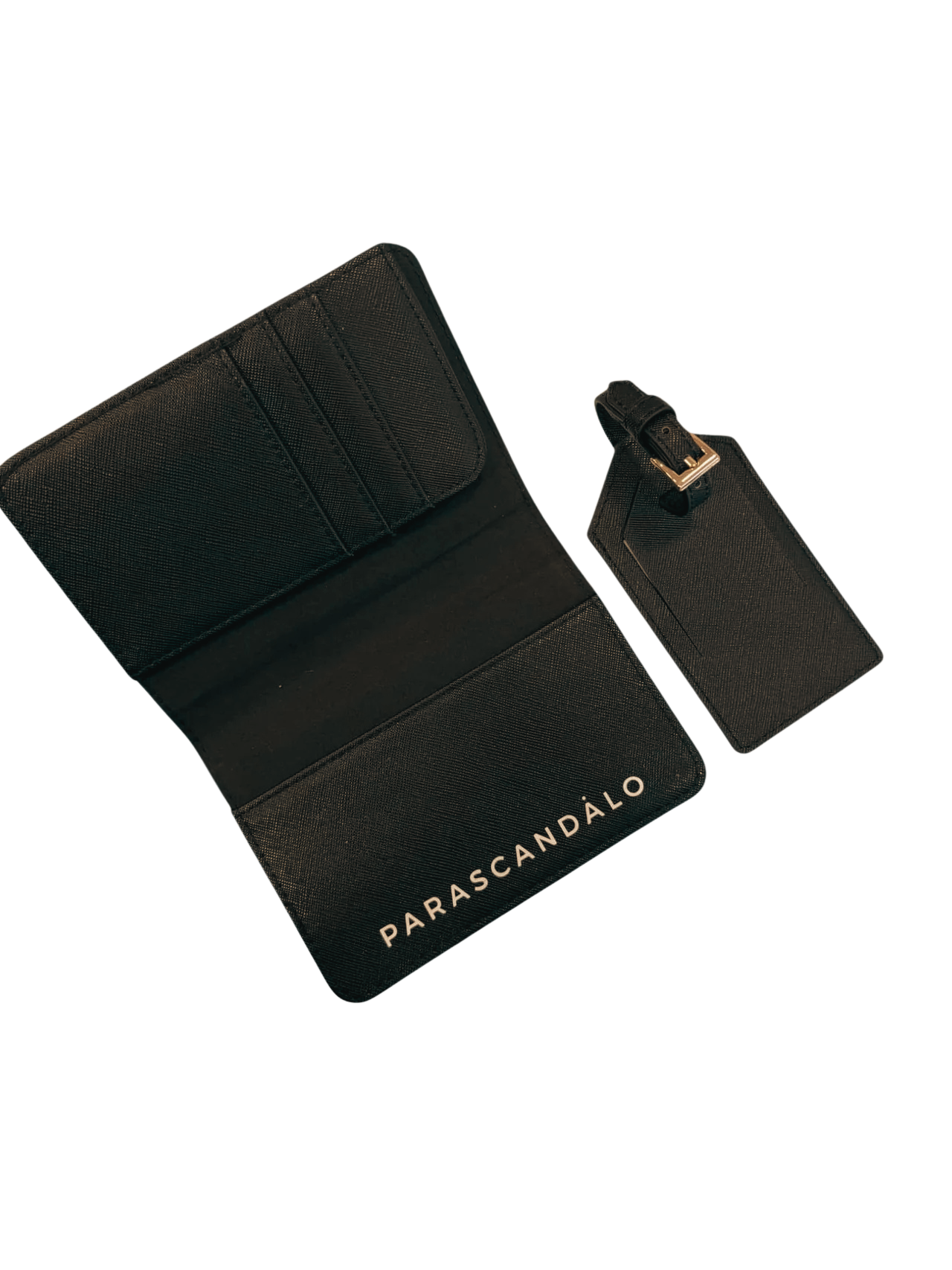 Passport Cover and Luggage Tag Black