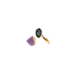 Agate Geode Amethyst Ring