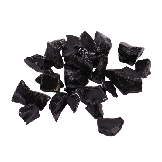 Black obsidian raw crystal