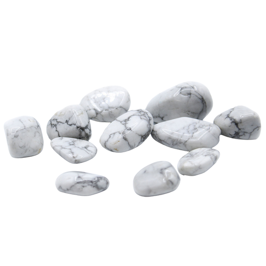 Large tumble stone – Howlite (White)