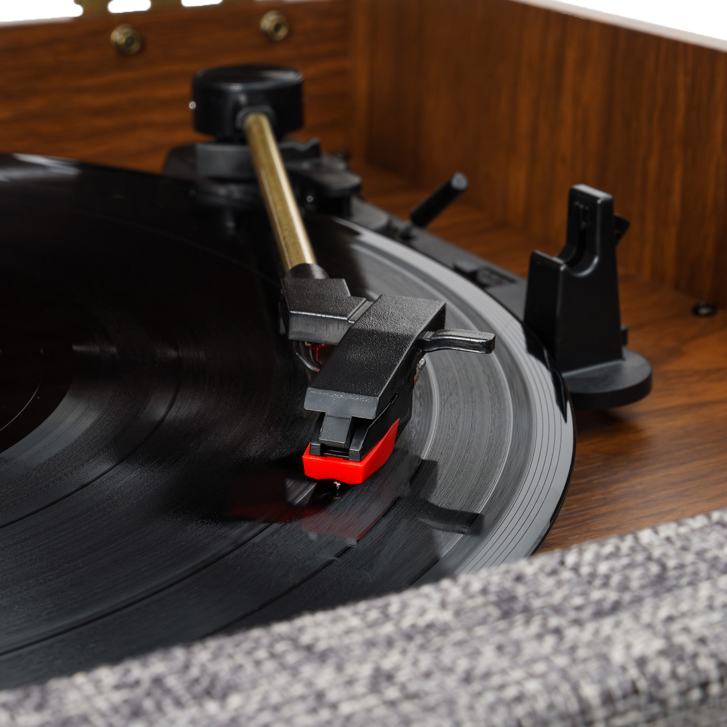 Victrola VTA-830SB Century Music Center with Clock – Walnut