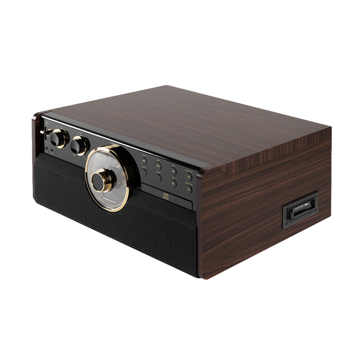 Victrola VTA-270B-ESP 6-in-1 Music Center Turntable – Espresso