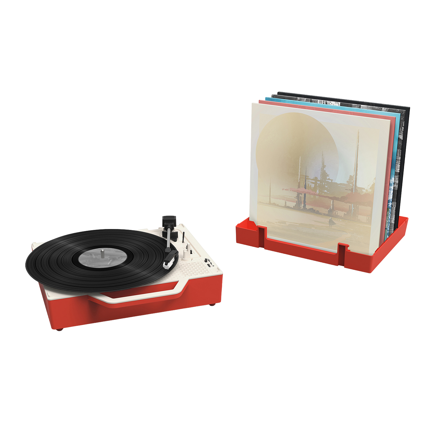 Victrola VSC-725SB-POS-INT Re-Spin Sustainable BT Suitcase Player – Red