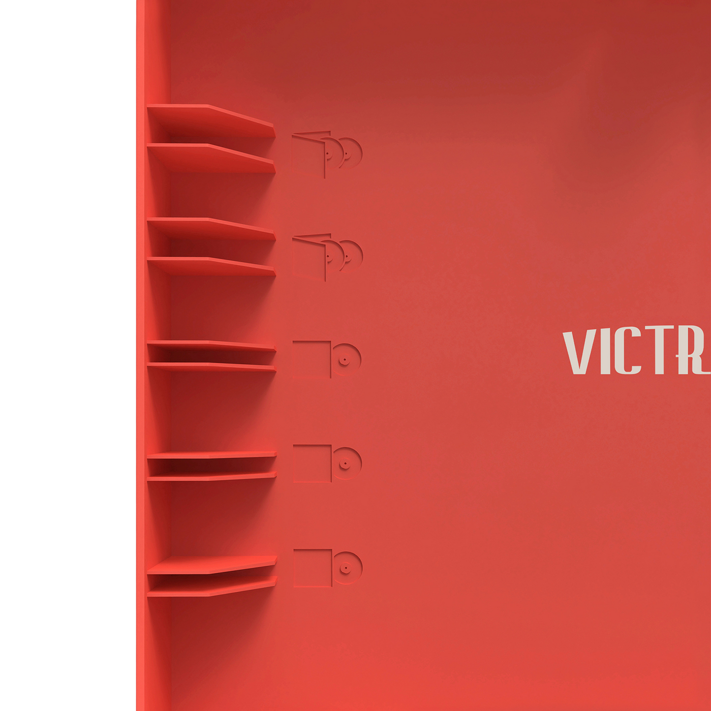 Victrola VSC-725SB-POS-INT Re-Spin Sustainable BT Suitcase Player – Red