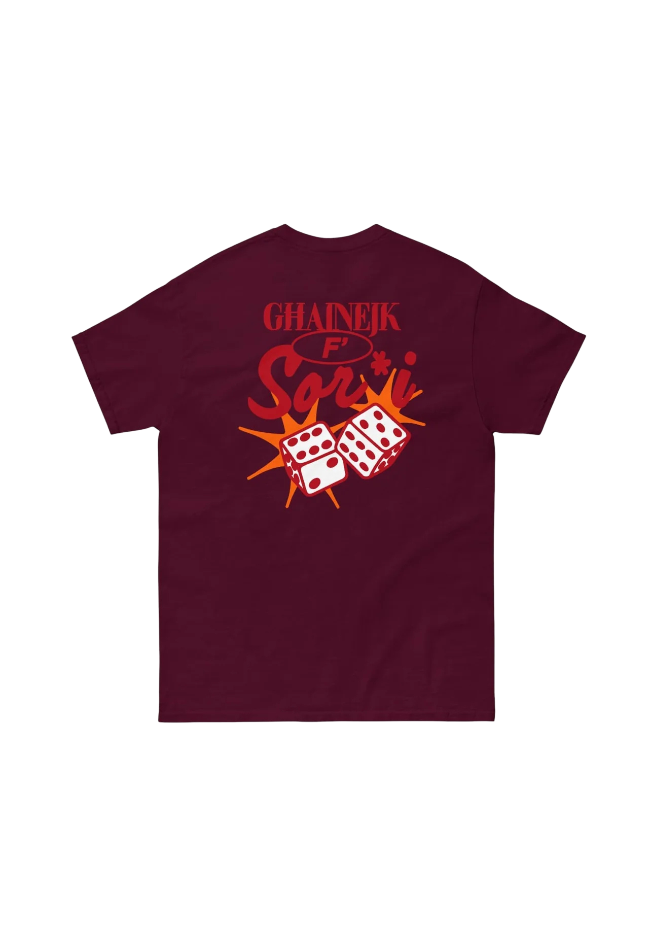 Ghajnejk F'Sormi - Maroon/White Tshirt