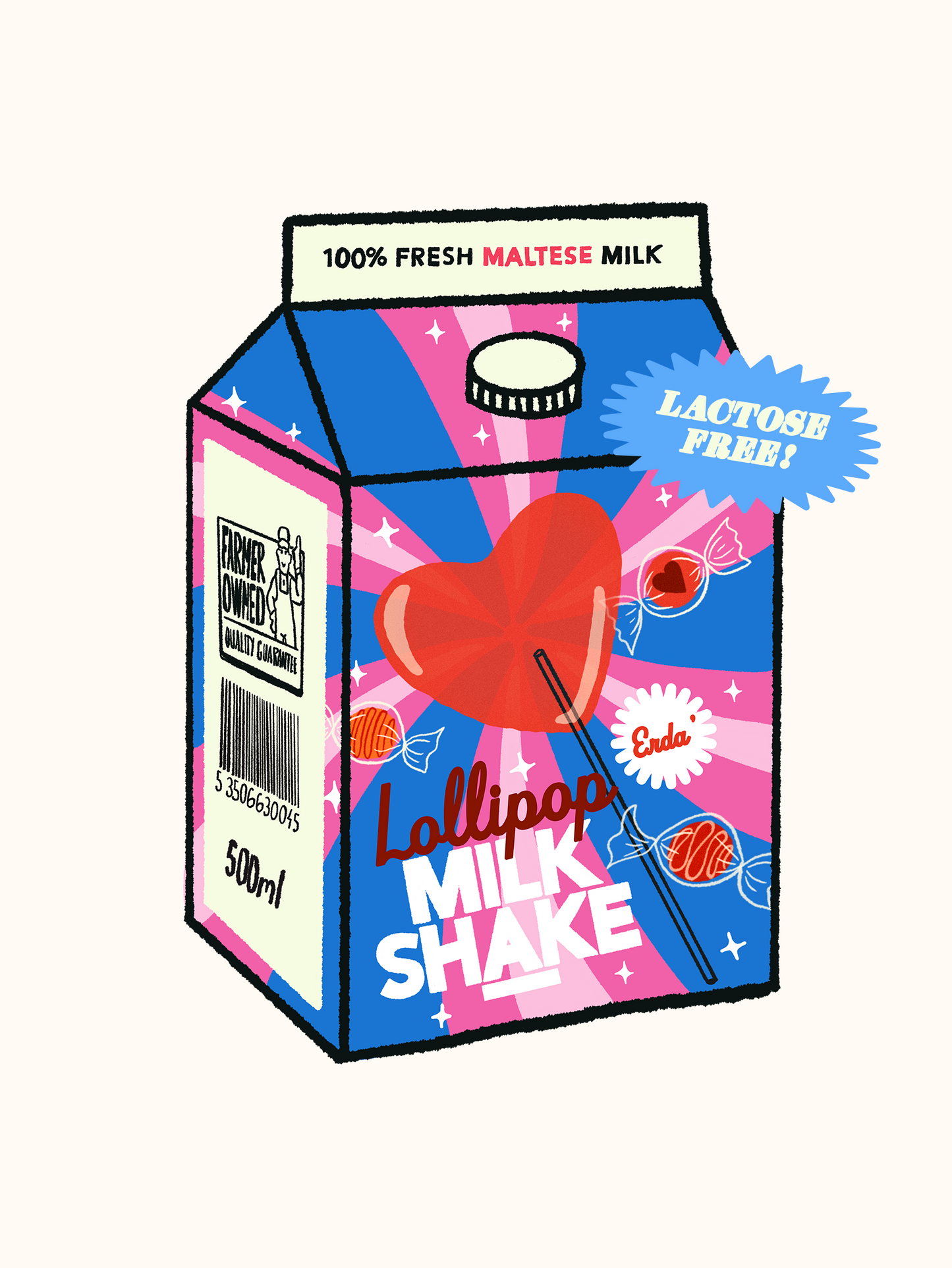 Lolipop milkshake Poster White