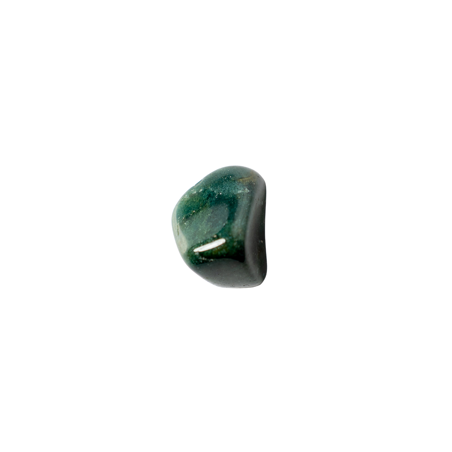 Large tumble stone – Green moss agate