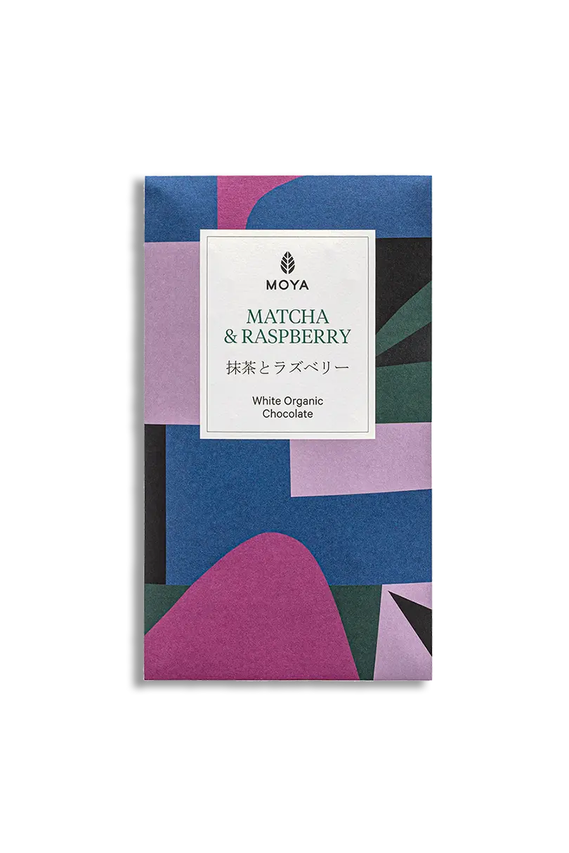 Organic Matcha Chocolate With Raspberries