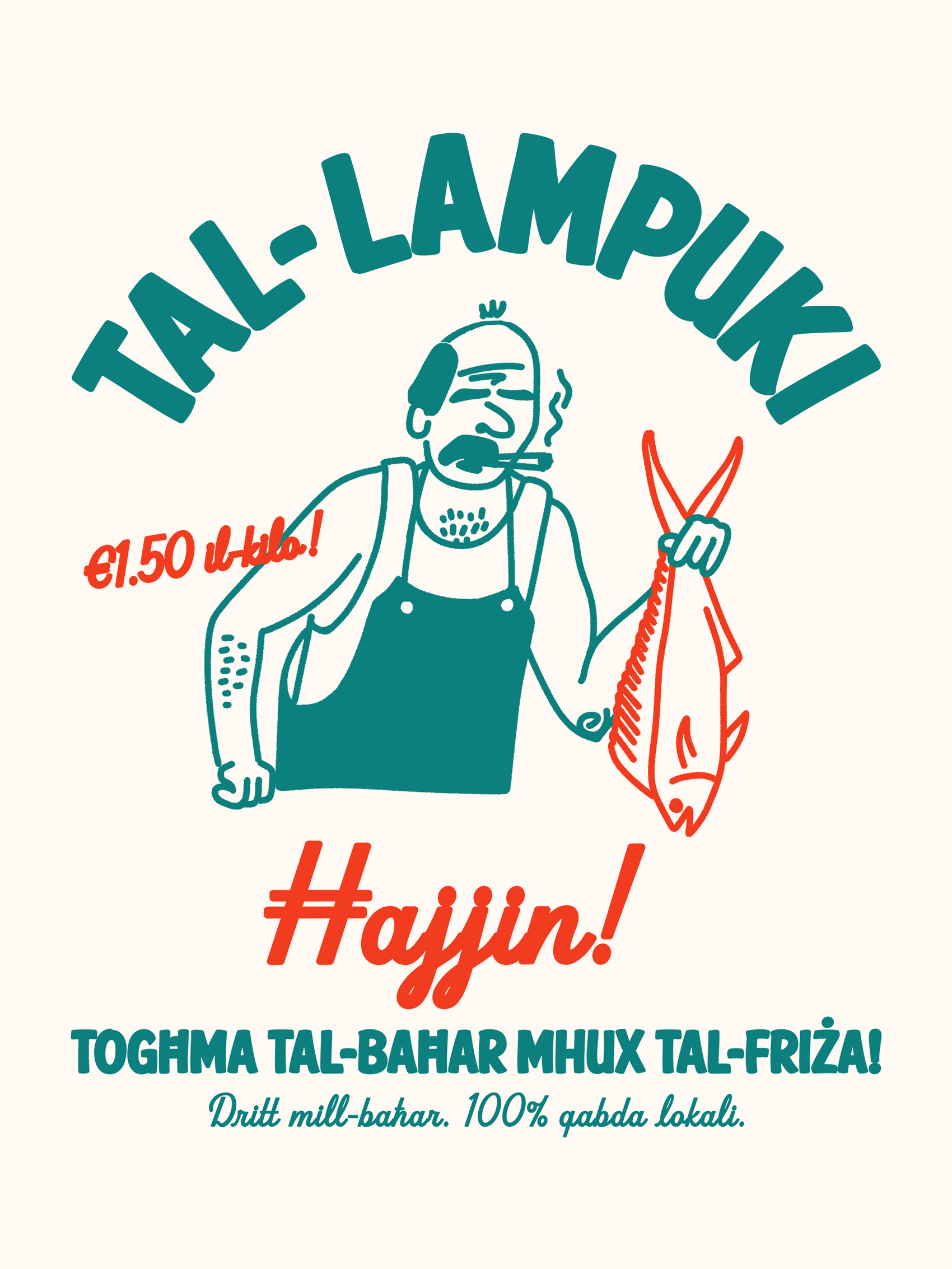 Tal-Lampuki Poster White